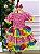 Vestido Junino Banana Club Luxo Quermesse do Sertão Pink - Imagem 8