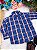 Camisa Junina Xadrez Zion Azul - Imagem 3