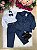 Conjunto Social Miss Cherry Jorge Terno Azul Marinho - Imagem 4