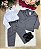 Conjunto Social Miss Cherry Jorge Terno Cinza Grafite - Imagem 4