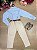 Conjunto Social Miss Cherry Henrique Azul Calça Bege - Imagem 6