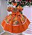 Vestido Mini Miss Junino Estrela do Sertão Laranja - Imagem 6