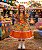 Vestido Mini Miss Junino Estrela do Sertão Laranja - Imagem 1