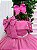 Vestido Banana Club Longo Doce Elegancia Rosa Chiclete - Imagem 3