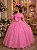 Vestido Banana Club Longo Doce Elegancia Rosa Chiclete - Imagem 1