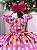 Vestido Junino Temáticos Kids Luxo Bolo Fofo Rosa - Imagem 4