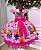 Vestido Junino Temáticos Kids Luxo Bolo Fofo Rosa - Imagem 6