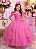 Vestido Banana Club Longo Diamante Rosa Chiclete - Imagem 1