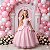 Fantasia/ Vestido Mini Miss Longo Princesa Rosa - Imagem 1