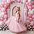 Fantasia/ Vestido Mini Miss Longo Princesa Rosa - Imagem 2