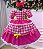 Vestido Junino Mimadine Luxo Beatriz Pink - Imagem 3