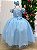 Vestido Mini Miss Longo Carol Azul Bebe - Imagem 6