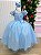 Vestido Mini Miss Longo Carol Azul Bebe - Imagem 3