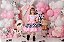 Vestido Temáticos Kids Doce Mimosa Rosa - Fazendinha - Vaquinha - Imagem 1