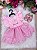 Romper/Vestido Princesa Belli Elisa Rosa Bebe - Imagem 3