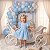 Romper/Vestido Princesa Belli Elisa Azul Bebe - Imagem 1