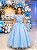 Vestido Mini Miss Longo Suzy Azul Bebe - Imagem 1