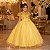 Vestido Mini Miss Longo Carol Amarelo - Imagem 1
