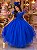 Vestido Mini Miss Longo Suzy Azul Royal - Imagem 1