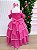 Vestido Banana Club Longo Safira Rosa Chiclete - Imagem 7