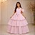 Vestido Banana Club Longo Safira Rosa Bebe - Imagem 1