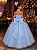 Vestido Banana Club Longo Âmbar Azul Bebe - Imagem 3
