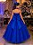Vestido Banana Club Longo Âmbar Azul Royal - Imagem 3