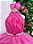 Vestido Banana Club Longo Âmbar Rosa Chiclete - Imagem 6