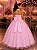 Vestido Banana Club Longo Âmbar Rosa bebe - Imagem 3