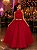 Vestido Banana Club Longo Âmbar Vermelho - Imagem 1