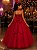 Vestido Banana Club Longo Âmbar Vermelho - Imagem 3