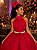 Vestido Banana Club Longo Âmbar Vermelho - Imagem 2