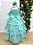 Vestido Banana Club Longo Safira Verde Menta - Imagem 7