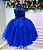 Vestido Juvenil Vila Lele Regata Flores Azul Royal - Imagem 6