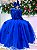 Vestido Juvenil Vila Lele Regata Flores Azul Royal - Imagem 3