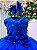 Vestido Juvenil Vila Lele Regata Flores Azul Royal - Imagem 5