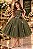 Vestido Juvenil Vila Lele Regata Flores Verde Militar - Imagem 1