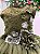 Vestido Juvenil Vila Lele Regata Flores Verde Militar - Imagem 5