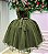 Vestido Juvenil Vila Lele Regata Flores Verde Militar - Imagem 6