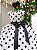 Vestido Ysa Kids Penelope Bolinhas Branco - Imagem 3