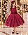 Vestido Juvenil Vila Lele Regata Flores Marsala - Imagem 1