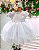 Vestido Menina Bonita Bebe Alice Cecília Branco - Imagem 4
