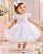 Vestido Menina Bonita Bebe Alice Cecília Branco - Imagem 1