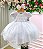 Vestido Menina Bonita Bebe Alice Valentina Branco - Imagem 4