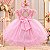 Vestido Menina Bonita Bebe Alice Vitória Rosa Bebe - Imagem 3