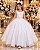 Vestido Bella Child Longo Manuela Branco - Imagem 1