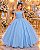Vestido Bella Child Longo Manuela Azul Bebe - Imagem 1