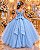 Vestido Bella Child Longo Manuela Azul Bebe - Imagem 2