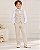 Conjunto Miss Cherry Social Leonardo Colete Linho - Bege - Imagem 1