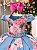 Vestido Bella Child Vanessa Florido Azul - Imagem 4